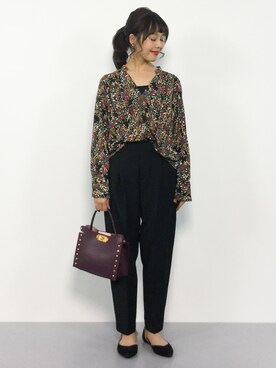 内山陽菜さん(レディース・149cm)の冬コーディネート