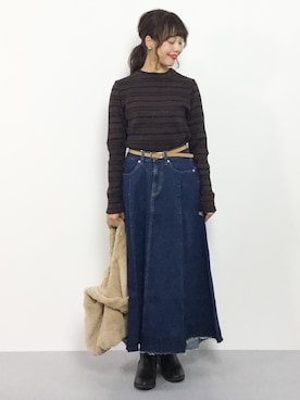 内山陽菜さん（レディース・149cm）の冬コーディネート