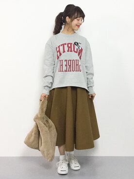 内山陽菜さん（レディース・149cm）の冬コーディネート