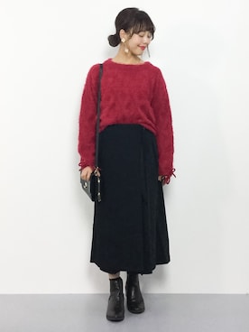 内山陽菜さん（レディース・149cm）の冬コーディネート