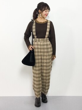 内山陽菜さん（レディース・149cm）の冬コーディネート