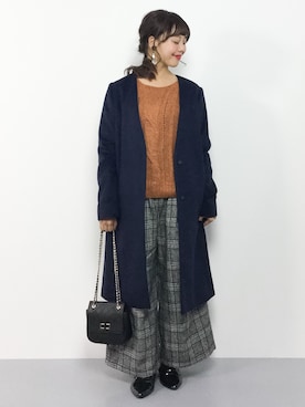 内山陽菜さん（レディース・149cm）の冬コーディネート