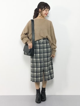 内山陽菜さん（レディース・149cm）の冬コーディネート