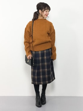 内山陽菜さん（レディース・149cm）の冬コーディネート