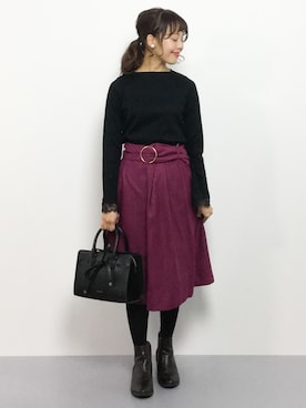 内山陽菜さん（レディース・149cm）の冬コーディネート