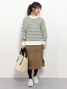 内山陽菜さん（レディース・149cm）の冬コーディネート