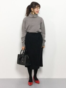 内山陽菜さん（レディース・149cm）の冬コーディネート