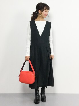 内山陽菜さん(レディース・149cm)の冬コーディネート