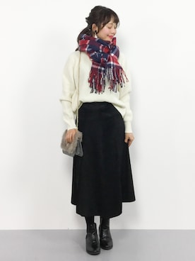 内山陽菜さん(レディース・149cm)の冬コーディネート