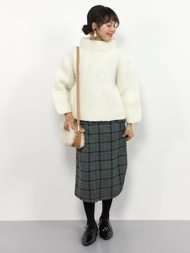 内山陽菜さん（レディース・149cm）の冬コーディネート