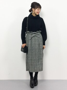 内山陽菜さん(レディース・149cm)の冬コーディネート