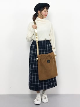 内山陽菜さん（レディース・149cm）の冬コーディネート