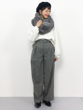 「Dieu（ディユウ）のアイテム」を使った、内山陽菜さん（レディース・149cm）の冬コーディネート