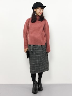 内山陽菜さん（レディース・149cm）の冬コーディネート