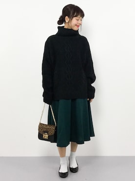 内山陽菜さん(レディース・149cm)の冬コーディネート