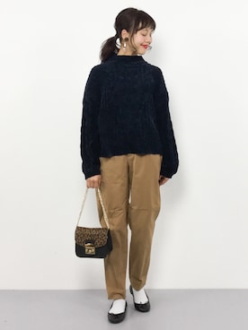 内山陽菜さん（レディース・149cm）の冬コーディネート