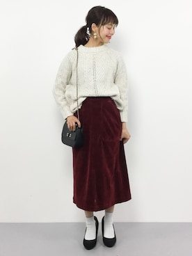 内山陽菜さん(レディース・149cm)の冬コーディネート