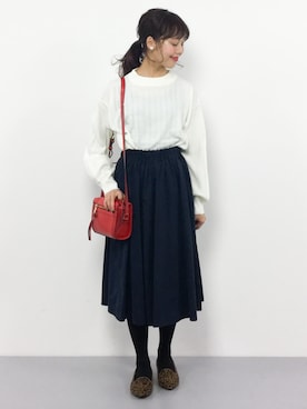 内山陽菜さん（レディース・149cm）の冬コーディネート