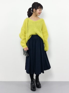 内山陽菜さん（レディース・149cm）の冬コーディネート