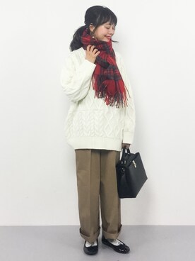 内山陽菜さん（レディース・149cm）の冬コーディネート