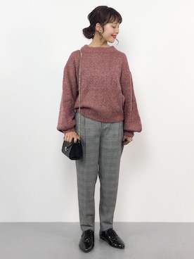 内山陽菜さん（レディース・149cm）の冬コーディネート