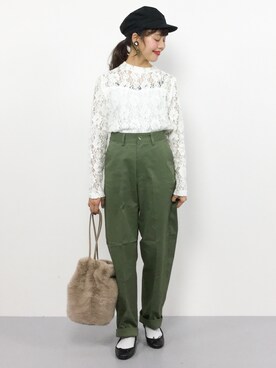 内山陽菜さん(レディース・149cm)の冬コーディネート