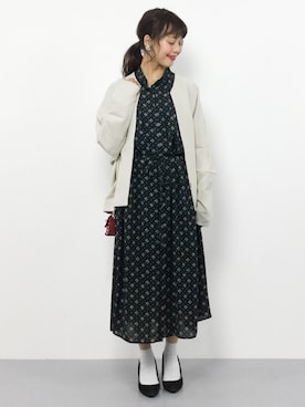 「アイテム（その他アウター）」を使った、内山陽菜さん（レディース・149cm）の冬コーディネート