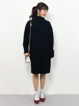 内山陽菜さん(レディース・149cm)の冬コーディネート