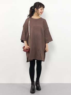 内山陽菜さん(レディース・149cm)の冬コーディネート