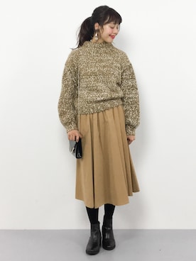 内山陽菜さん（レディース・149cm）の冬コーディネート