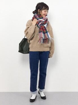 内山陽菜さん（レディース・149cm）の冬コーディネート