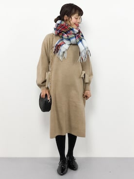 内山陽菜さん（レディース・149cm）の冬コーディネート