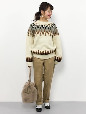 内山陽菜さん（レディース・149cm）の冬コーディネート