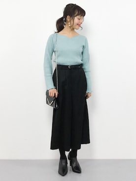 内山陽菜さん（レディース・149cm）の冬コーディネート