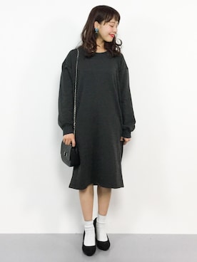 内山陽菜さん（レディース・149cm）の冬コーディネート