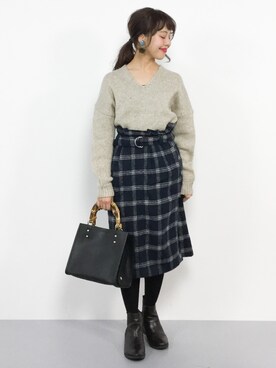 「Te chichi TERRASSE（テチチテラス）のアイテム」を使った、内山陽菜さん（レディース・149cm）の冬コーディネート