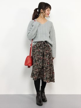 内山陽菜さん（レディース・149cm）の冬コーディネート