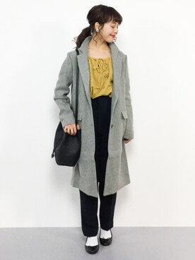 内山陽菜さん(レディース・149cm)の冬コーディネート