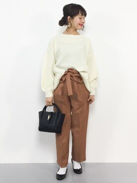 内山陽菜さん（レディース・149cm）の冬コーディネート