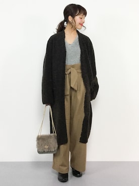 内山陽菜さん（レディース・149cm）の冬コーディネート