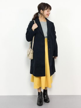 「TONE SELECT GOODS（トーンセレクトグッズ）のアイテム」を使った、内山陽菜さん（レディース・149cm）の冬コーディネート