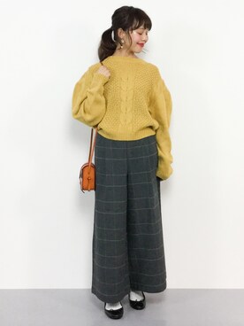 内山陽菜さん(レディース・149cm)の冬コーディネート