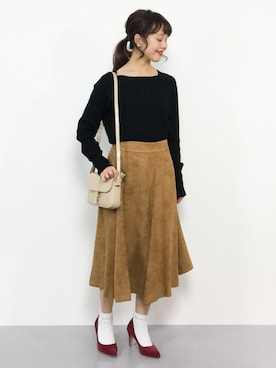 「TONE SELECT GOODS（トーンセレクトグッズ）のアイテム」を使った、内山陽菜さん（レディース・149cm）の冬コーディネート