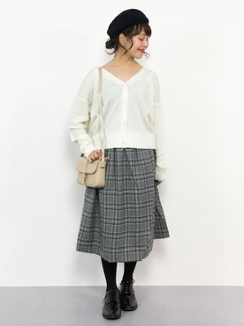 「TONE SELECT GOODS（トーンセレクトグッズ）のアイテム」を使った、内山陽菜さん（レディース・149cm）の冬コーディネート