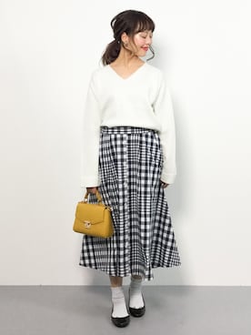 内山陽菜さん（レディース・149cm）の冬コーディネート