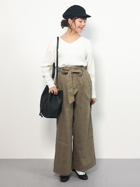 内山陽菜さん（レディース・149cm）の冬コーディネート