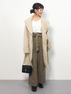 「Chico（チコ）のアイテム（その他アウター）」を使った、内山陽菜さん（レディース・149cm）の冬コーディネート