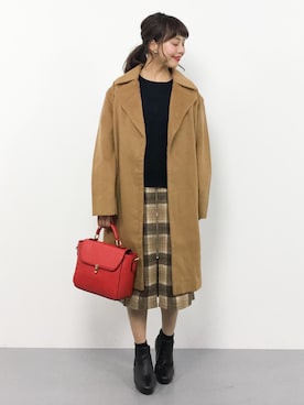 内山陽菜さん(レディース・149cm)の冬コーディネート