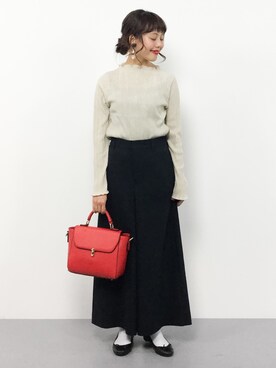 内山陽菜さん(レディース・149cm)の冬コーディネート