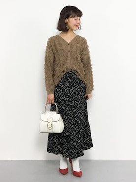 「&. NOSTALGIA（アンドドットノスタルジア）のアイテム」を使った、内山陽菜さん（レディース・149cm）の春コーディネート